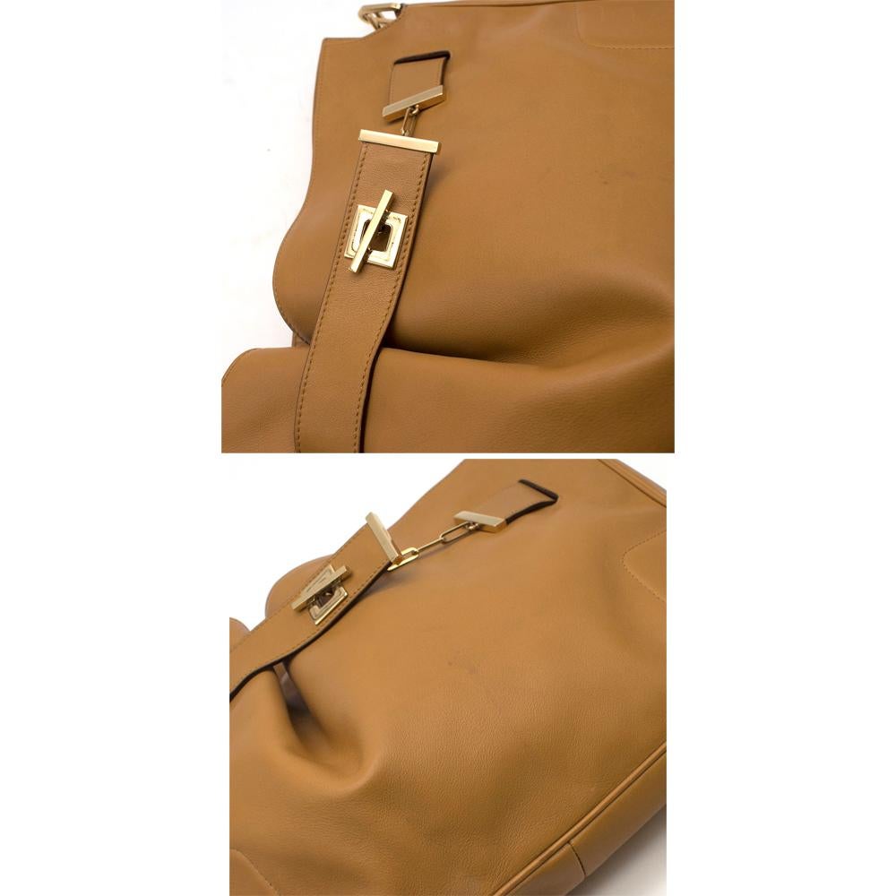Gucci Chain Link Tan Leather Shoulder Bag	 1