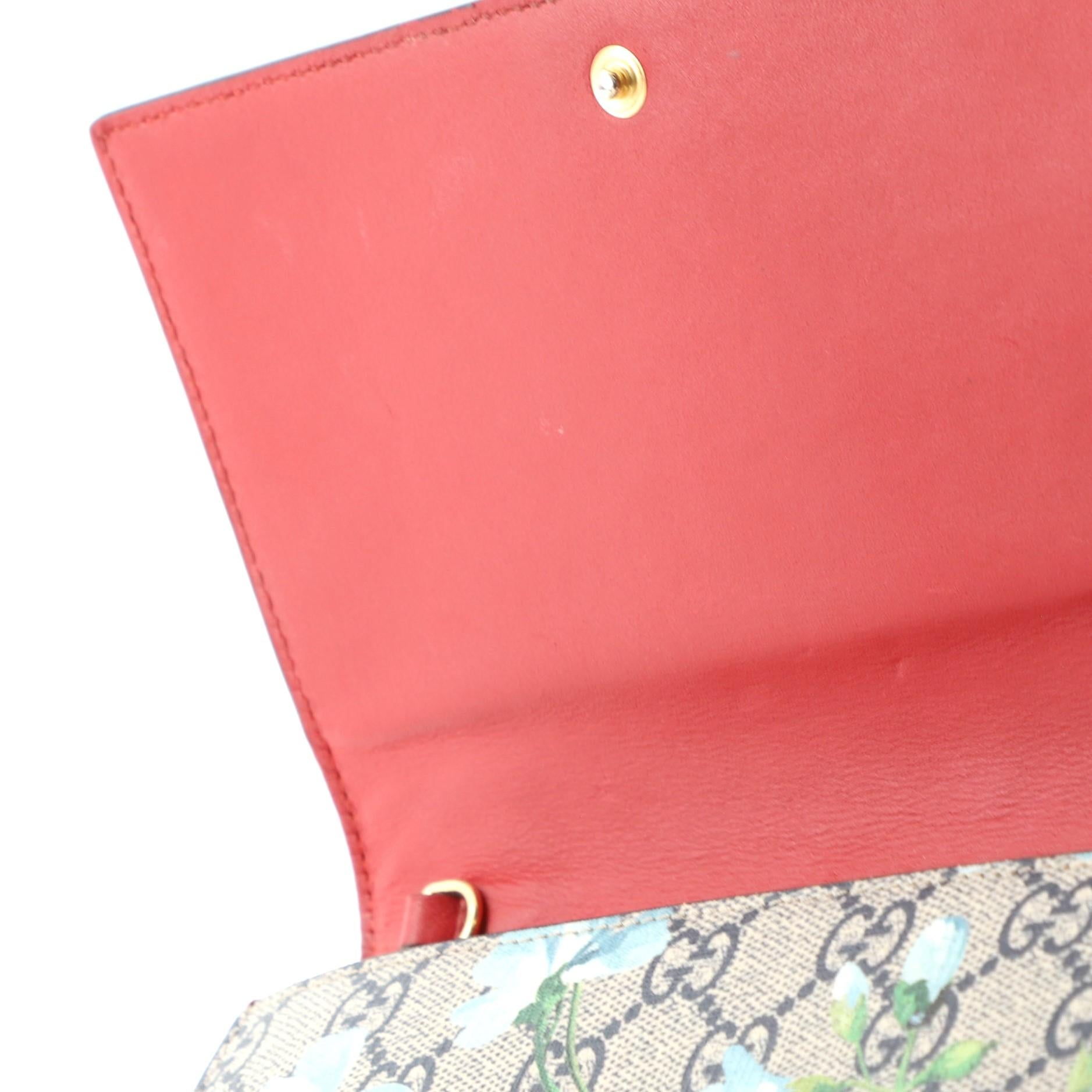 Gucci Chain Wallet Blooms Print GG Coated Canvas 1