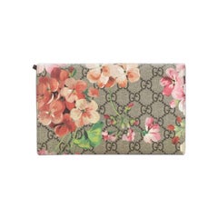 Gucci Chain Wallet Blooms Print GG Coated Canvas