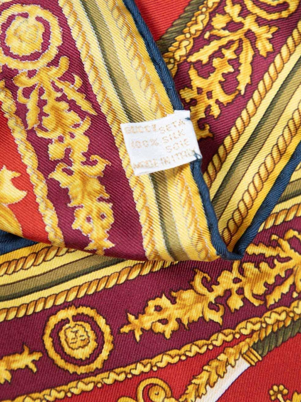 Gucci Chair Pattern Silk Scarf For Sale 2