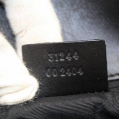 Gucci Charcoal Signature Monogram Shopper 868586 Grey Denim Tote