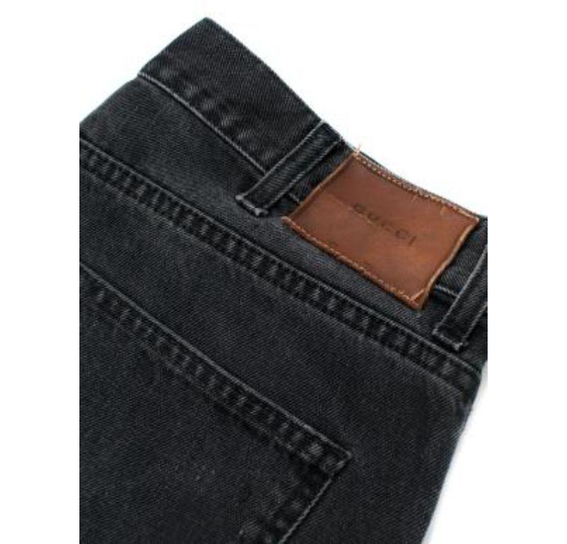 Gucci Charcoal-Wash Denim Straight Leg Jeans In Good Condition For Sale In London, GB
