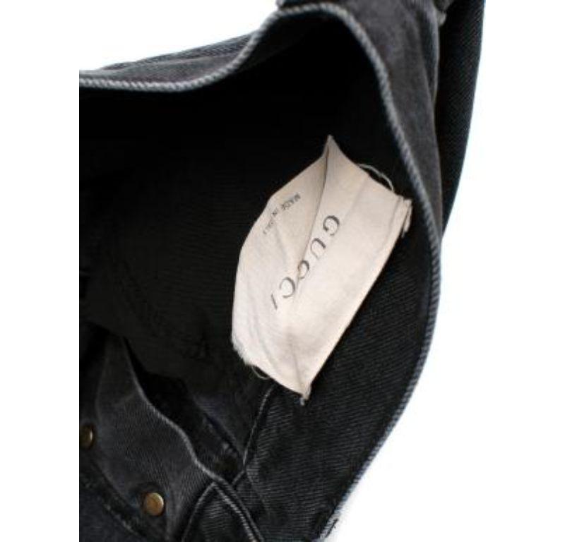 Gucci Charcoal-Wash Denim Straight Leg Jeans For Sale 4