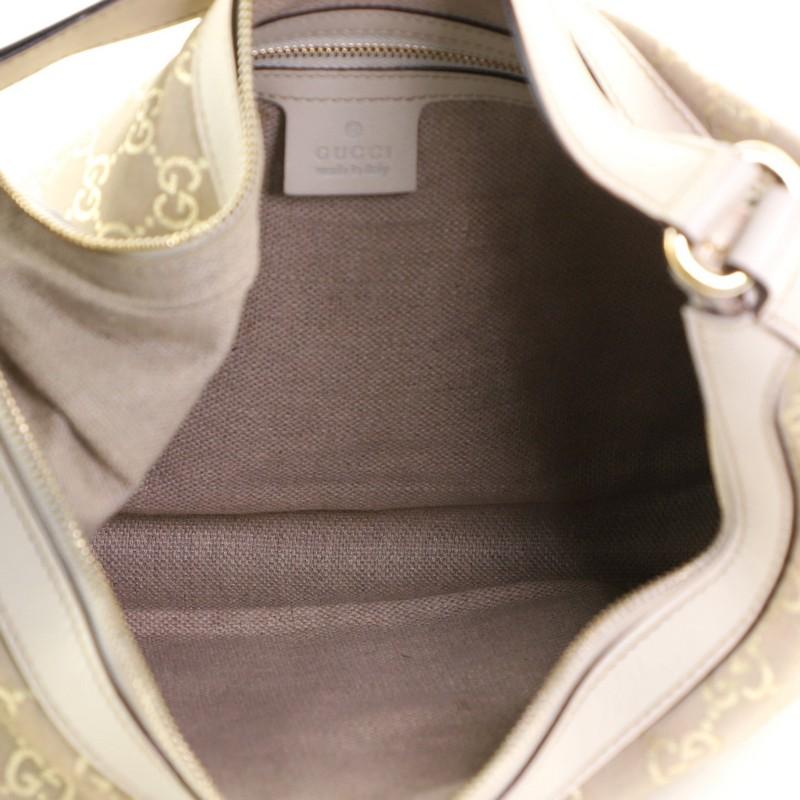 Gucci Charmy Hobo GG Suede Medium In Good Condition In NY, NY