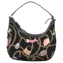 Gucci Charmy Hobo Printed Silk and Leather Small