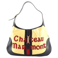 Gucci Chateau Marmont Jackie 1961 Hobo Embroidered GG Coated Canvas Maxi