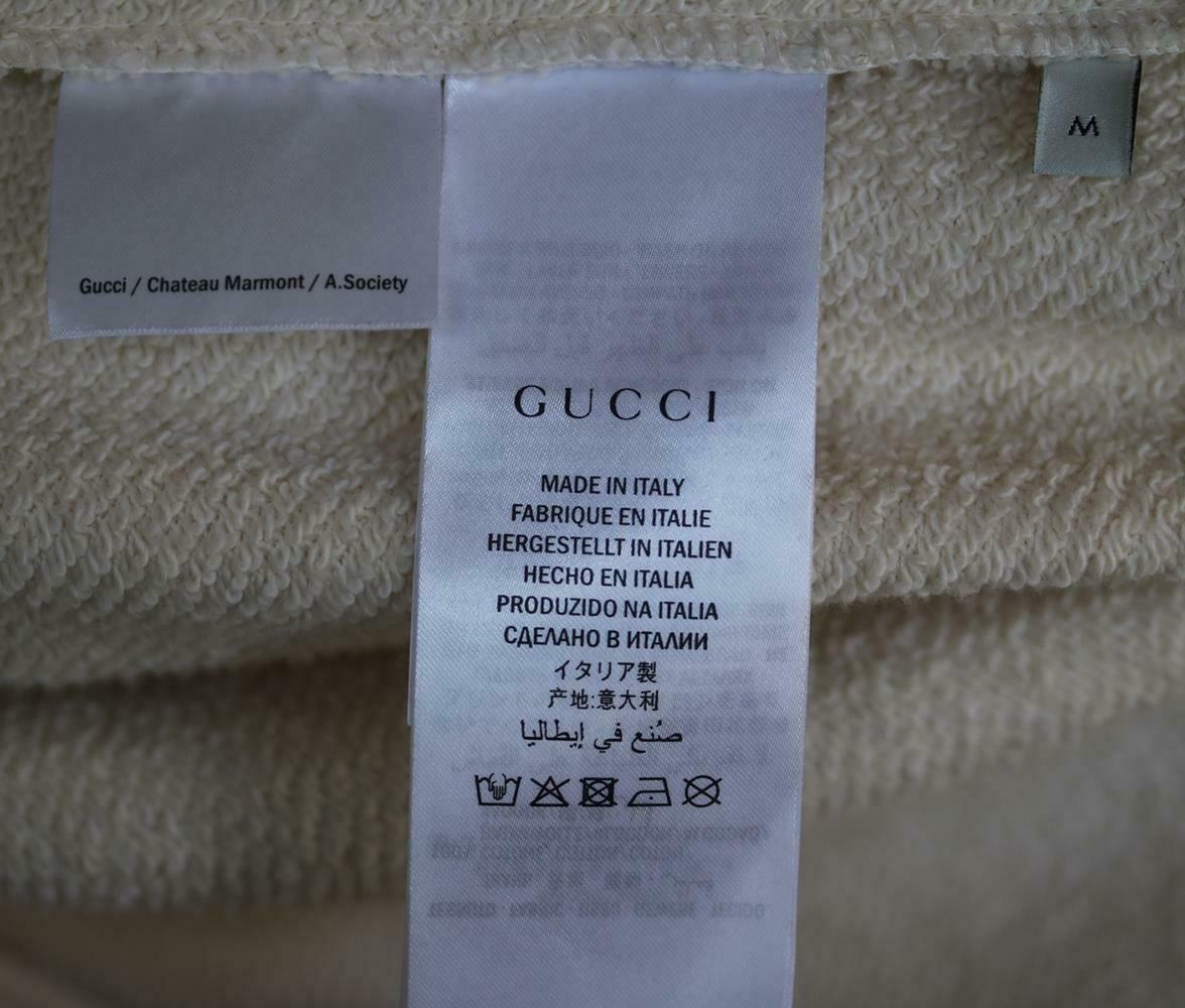 White Gucci Chateau Marmont Printed Cotton-Jersey Sweatshirt 