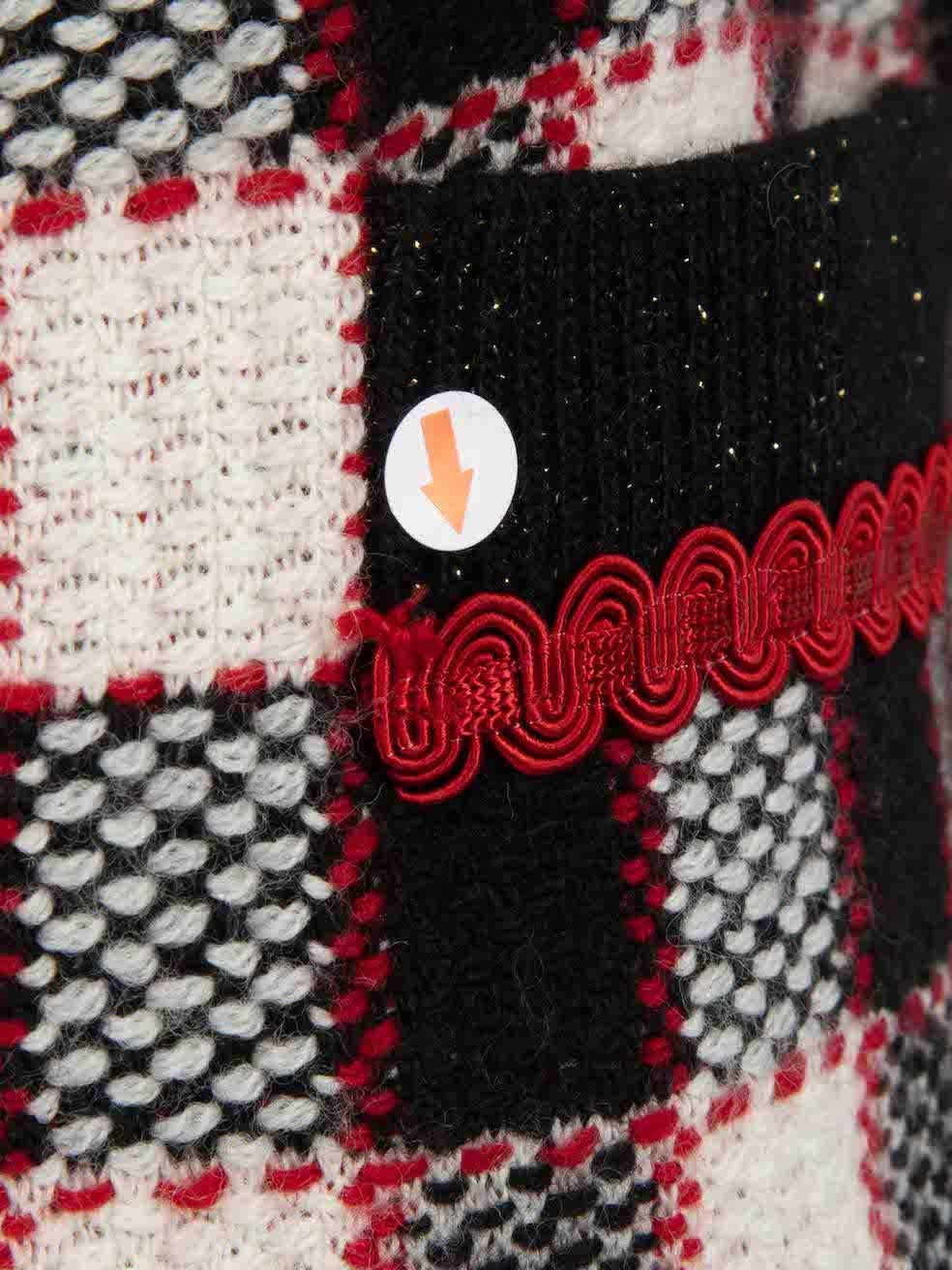 Gucci - Cardigan en maille de laine à carreaux, taille S Pour femmes en vente