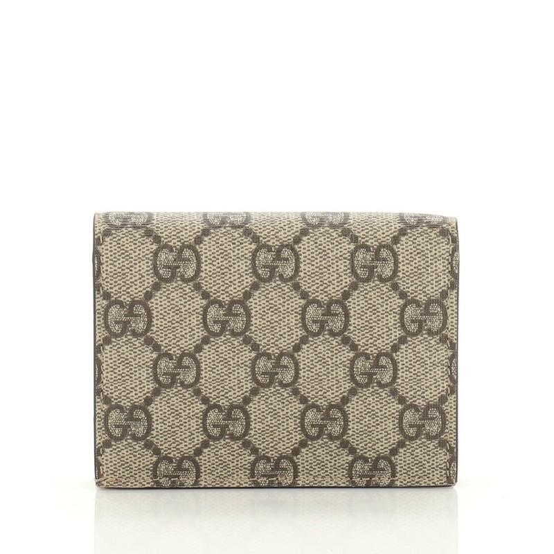 Gucci Cherries Flap Card Case GG Coated Canvas In Good Condition In NY, NY