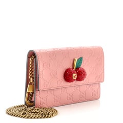 Gucci Cherries Wallet on Chain Guccissima Leather Mini