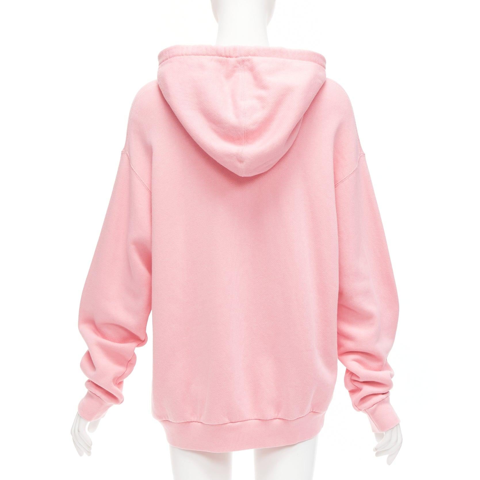 GUCCI Cherry sugar pink aqua green cherry print long boxy hoodie S For Sale 1