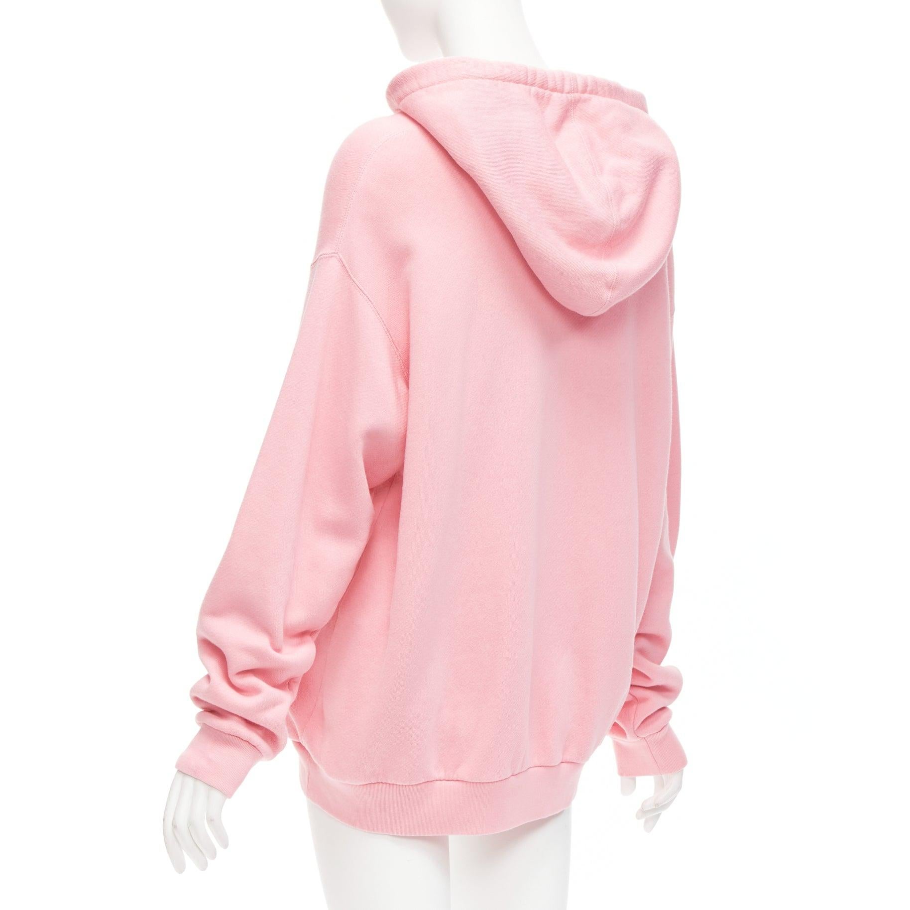 GUCCI Cherry sugar pink aqua green cherry print long boxy hoodie S For Sale 1