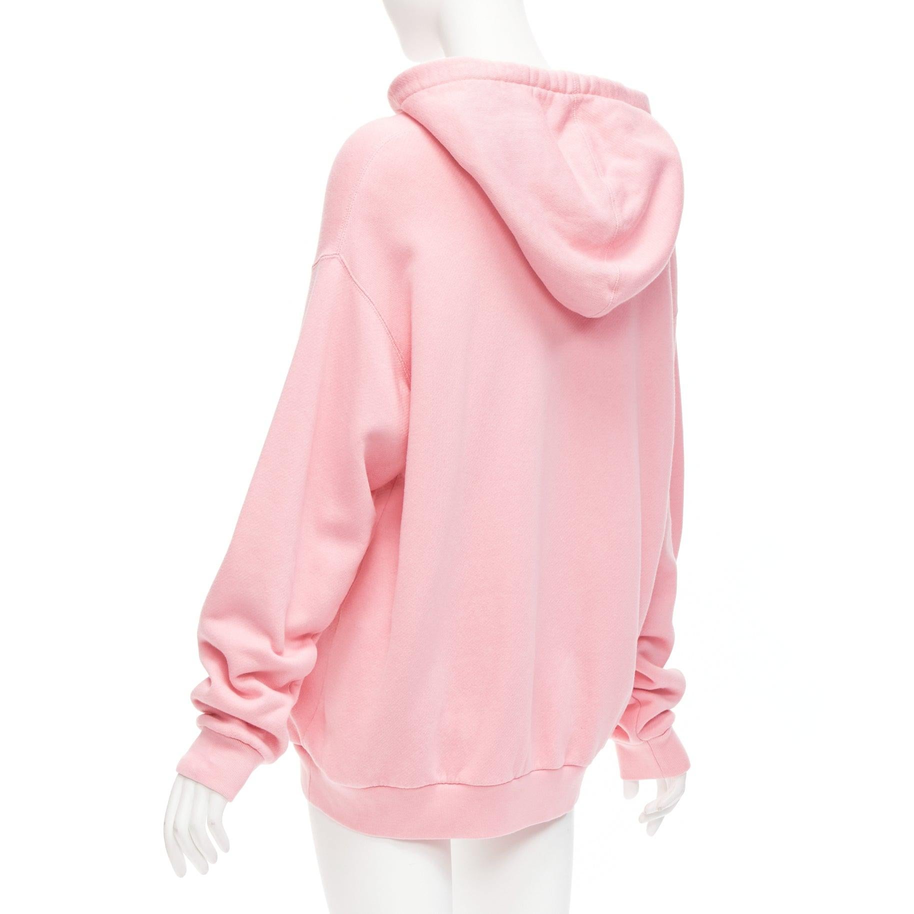 GUCCI Cherry sugar pink aqua green cherry print long boxy hoodie S For Sale 2