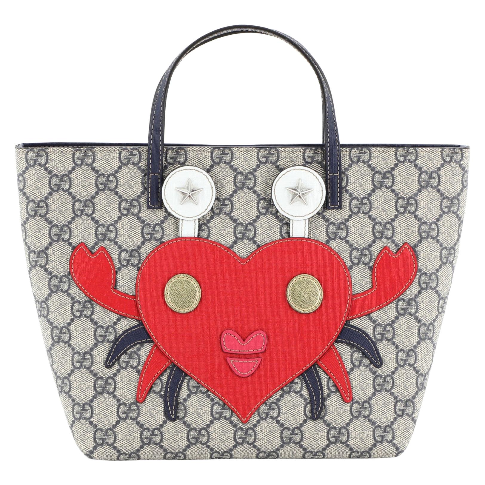 Gucci Children's Animal Tote GG Coated Canvas with Applique Small