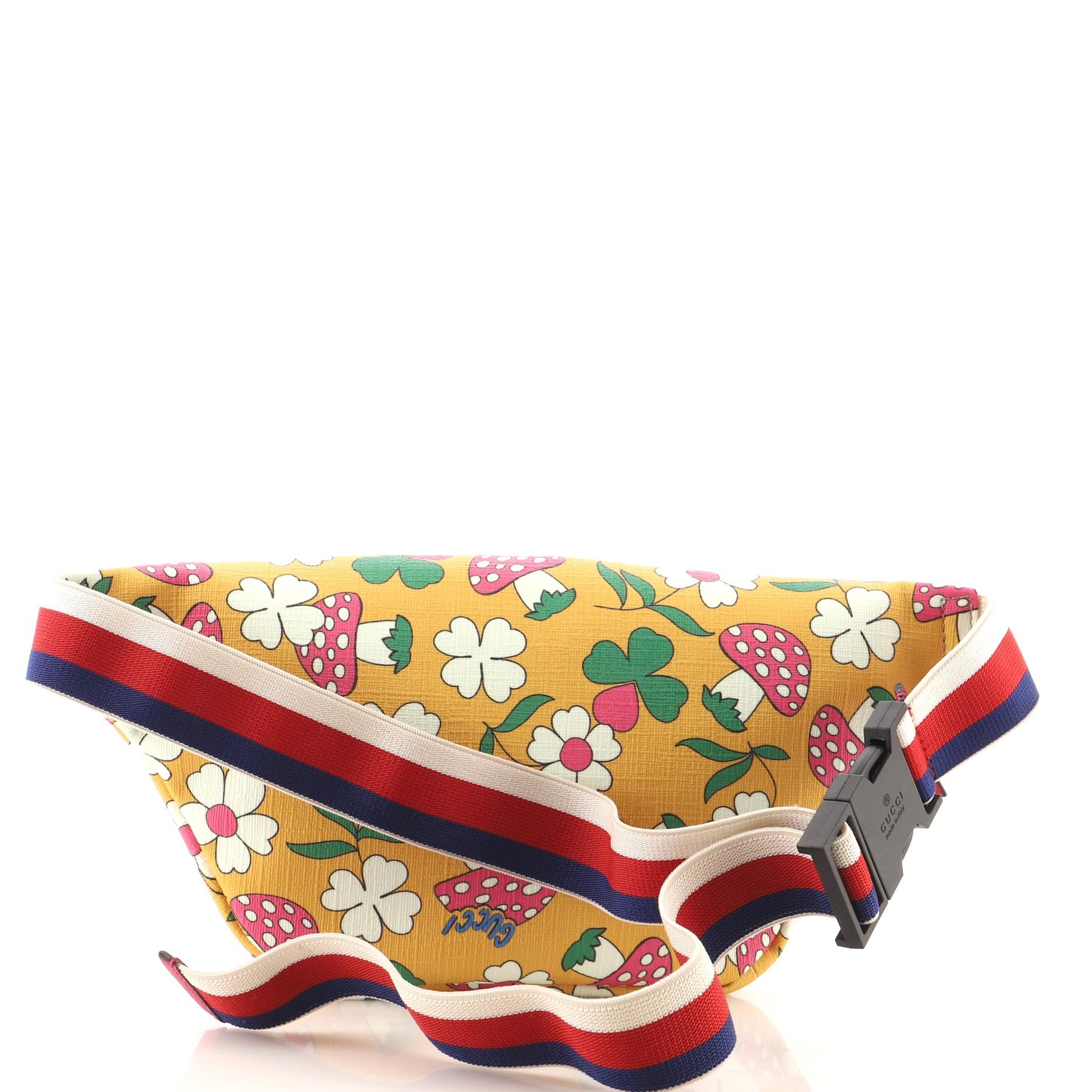 Brown Gucci Children's Belt Bag Printed Coated Canvas