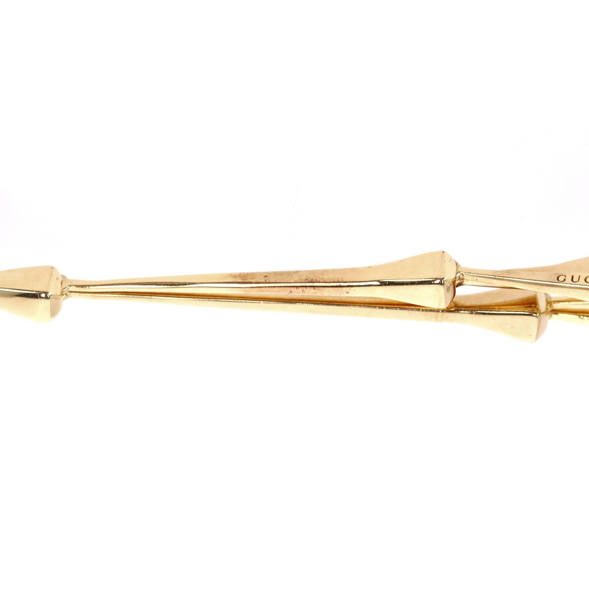 Orecchini con nappe in oro 18 carati Gucci Chiodo in vendita 2