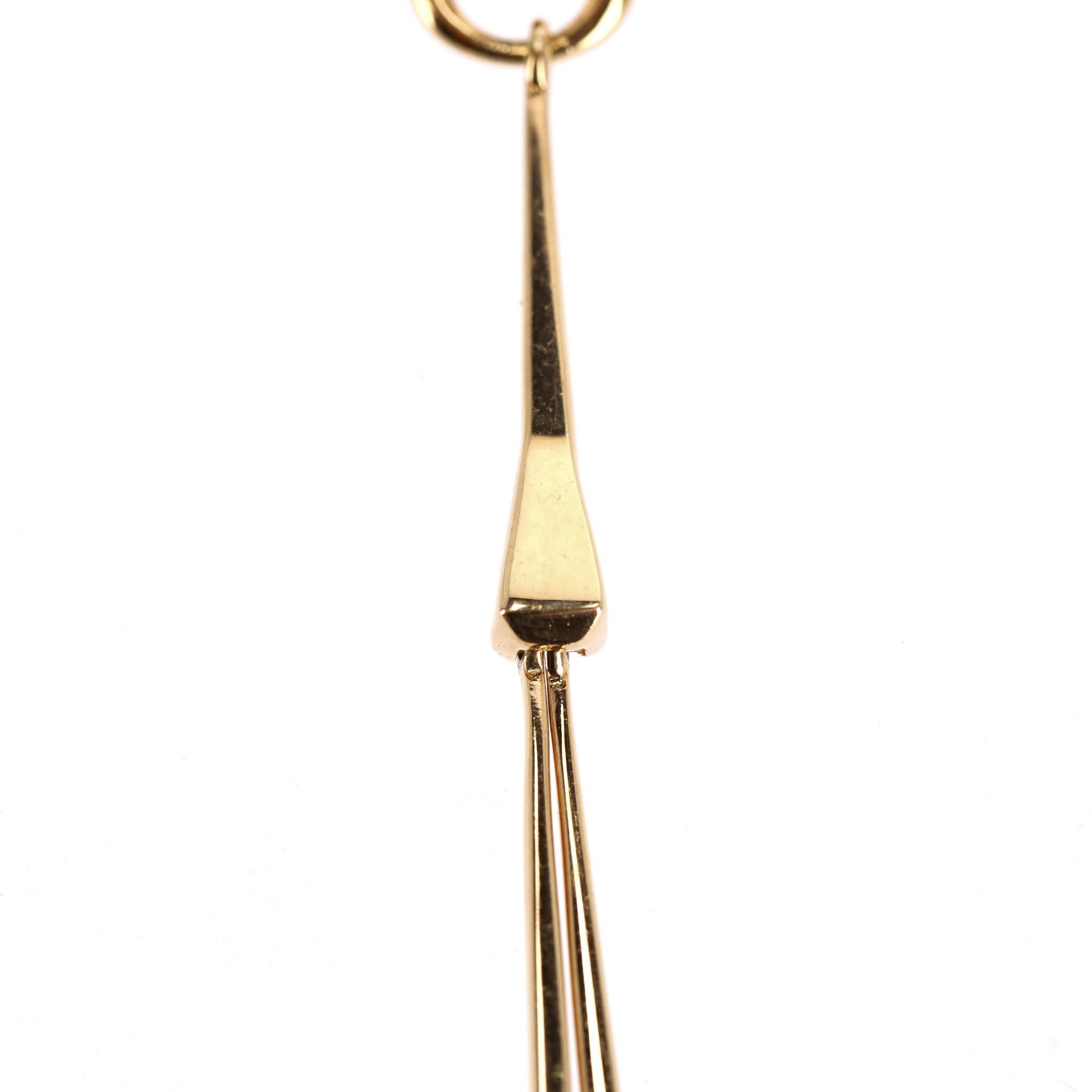 Orecchini con nappe in oro 18 carati Gucci Chiodo in vendita 3