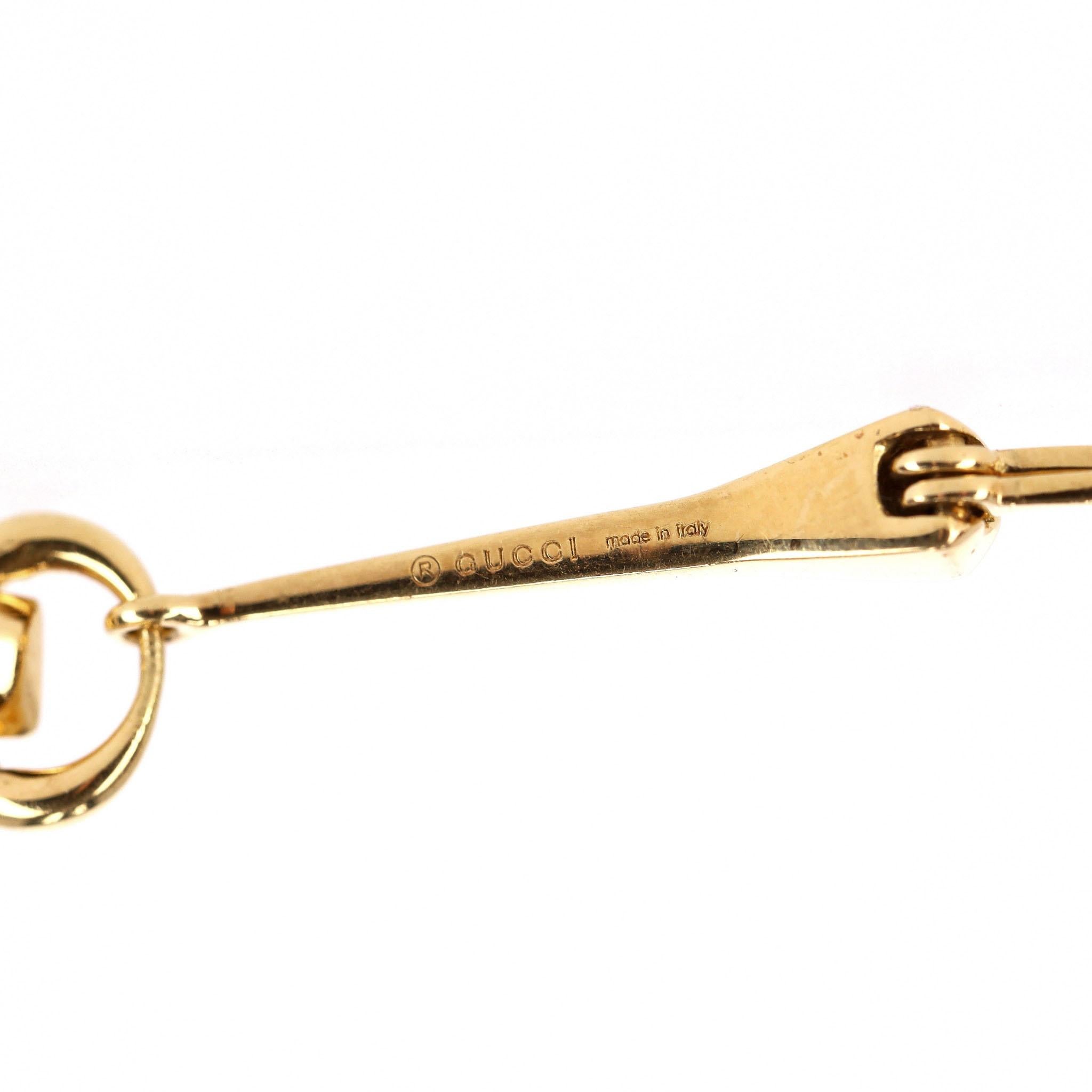 Orecchini con nappe in oro 18 carati Gucci Chiodo in vendita 4