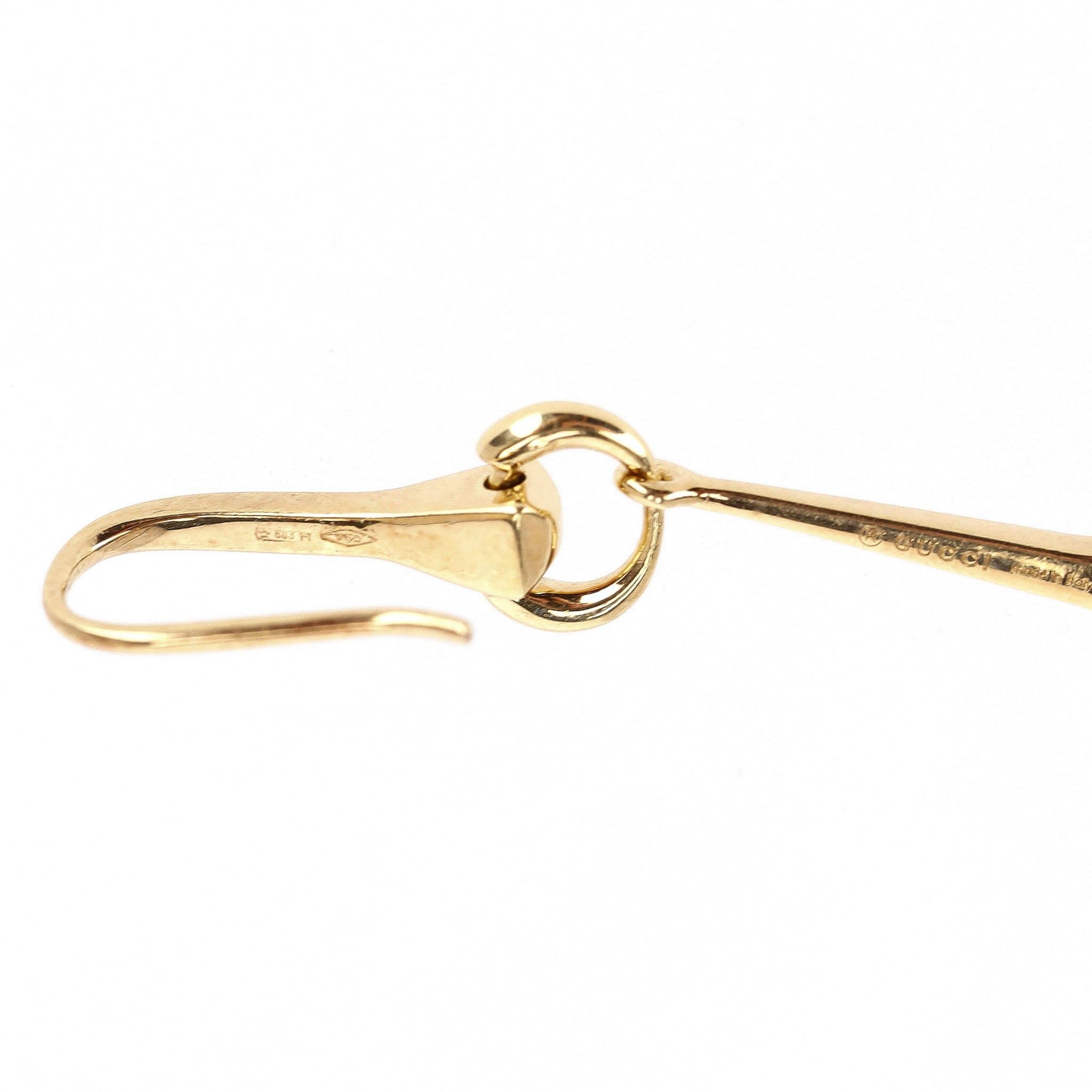 Orecchini con nappe in oro 18 carati Gucci Chiodo in vendita 5