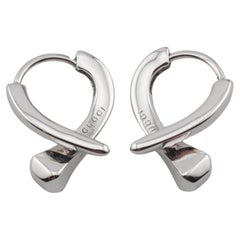 Pendientes Abrazador Gucci Chiodo Oro Blanco 18k