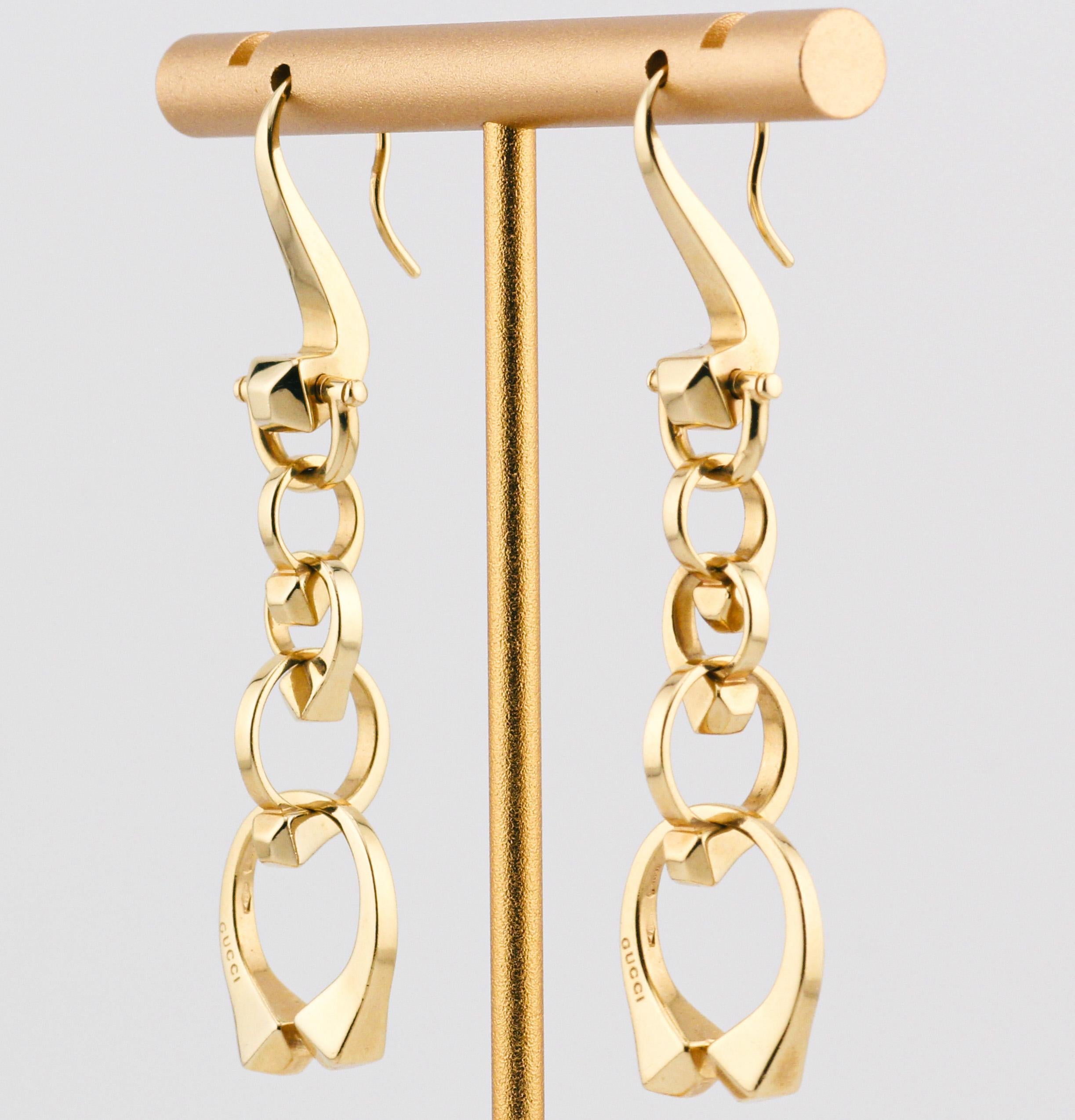 gucci horsebit earrings