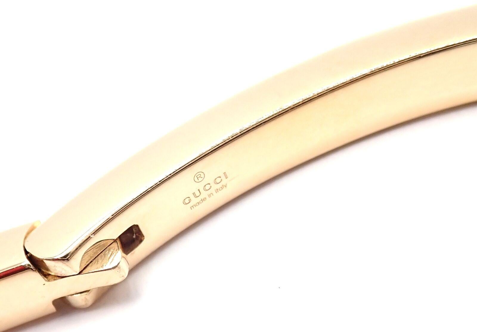 Gucci Chiodo Nail Yellow Gold Bangle Bracelet In New Condition For Sale In Holland, PA