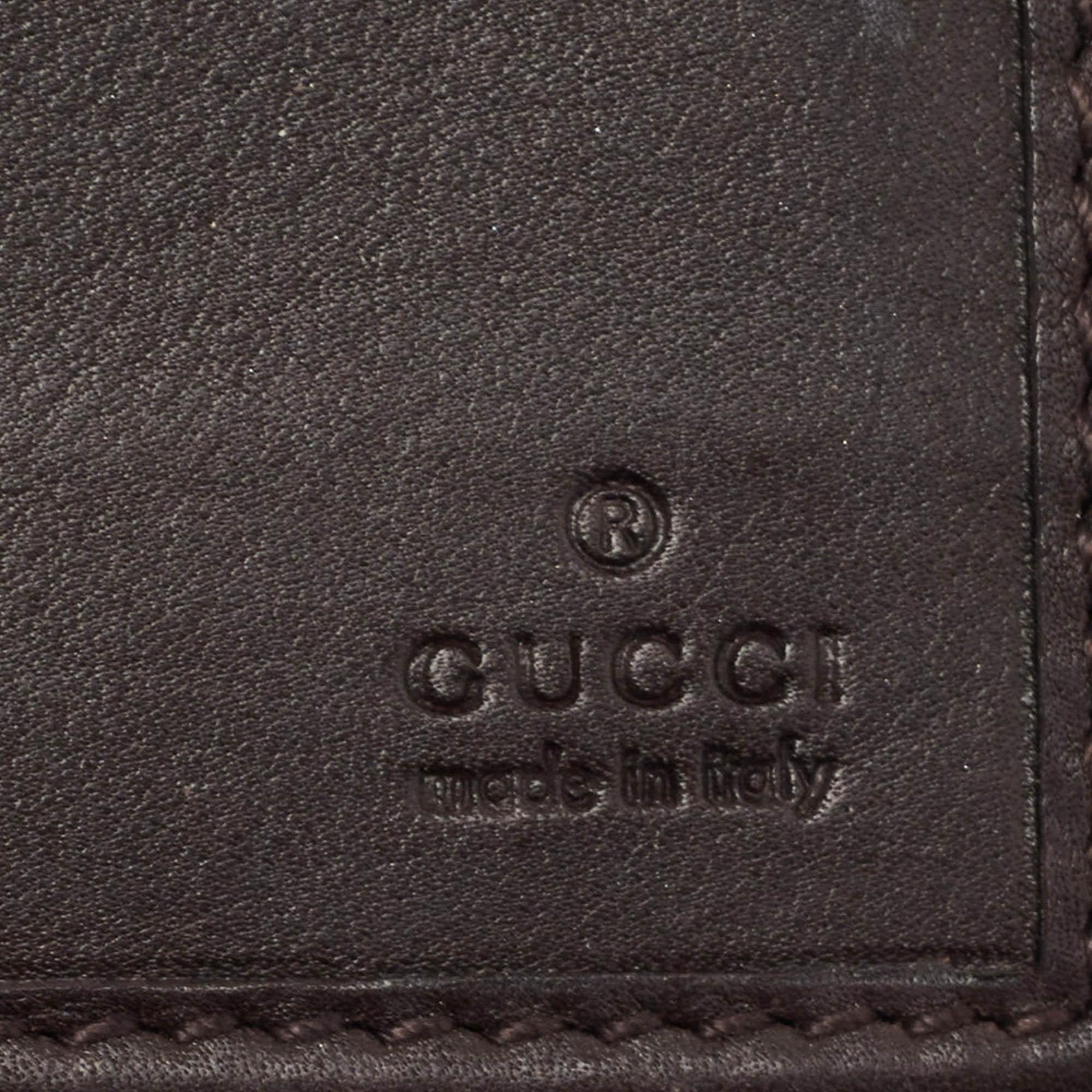 Gucci Choco Brown Guccissima Leather Bree Continental Wallet 1