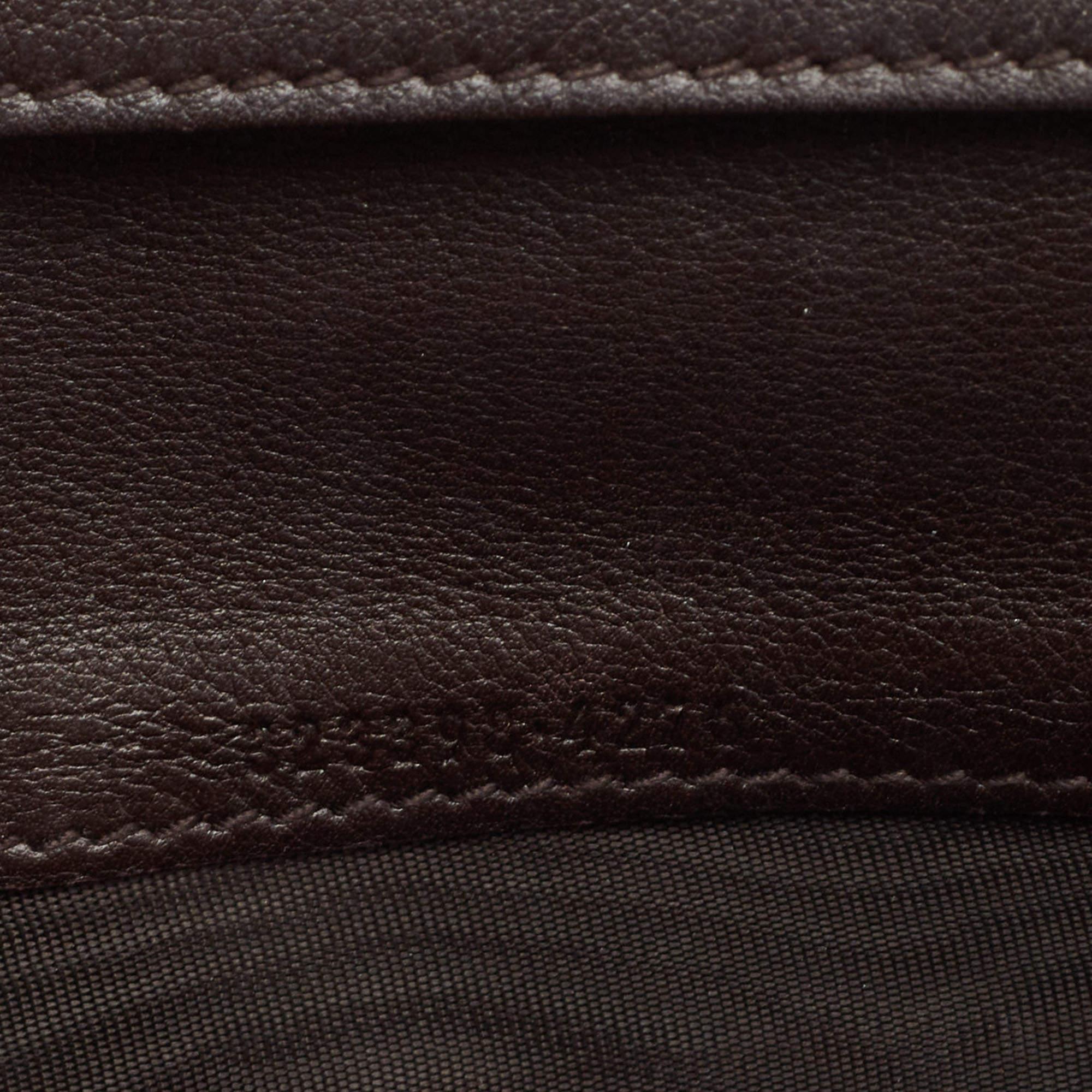 Gucci Choco Brown Guccissima Leather Bree Continental Wallet 2