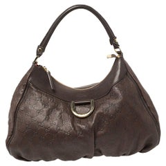 Gucci Chocolate Brown Guccissima Leather Small D-Ring Hobo