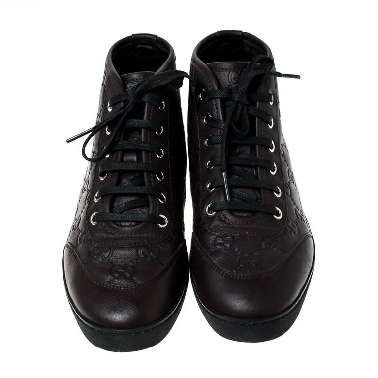 guccissima high top sneakers