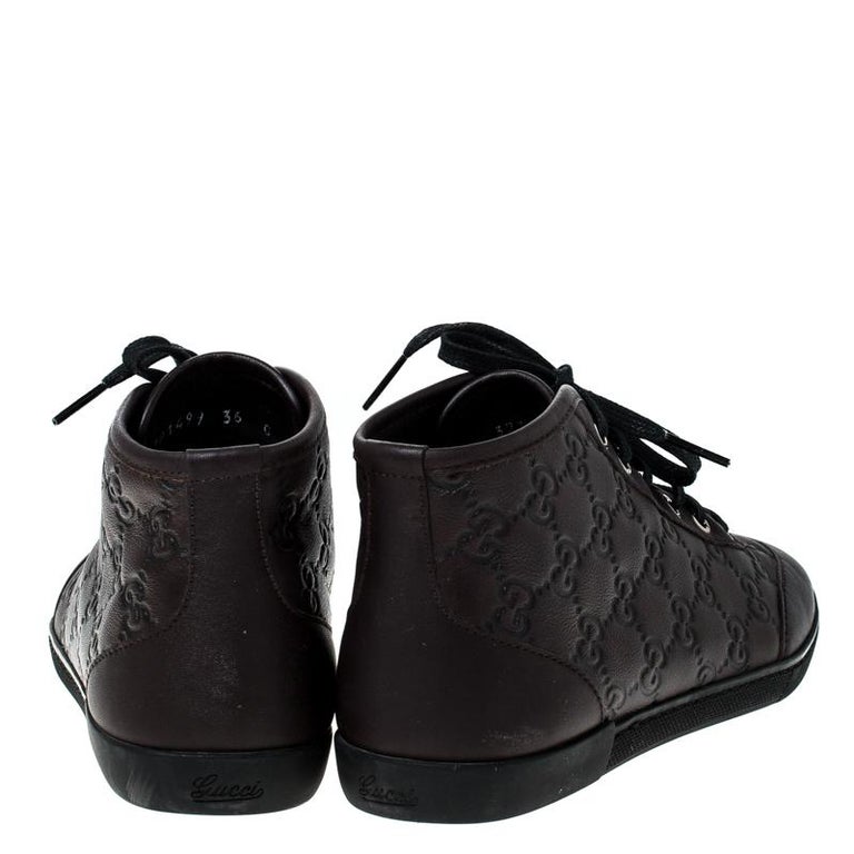 guccissima high top sneakers