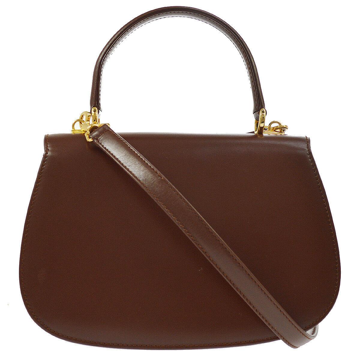 Gucci Chocolate Leather Gold Kelly Style Top Handle Satchel Flap Bag in Box im Zustand „Hervorragend“ in Chicago, IL
