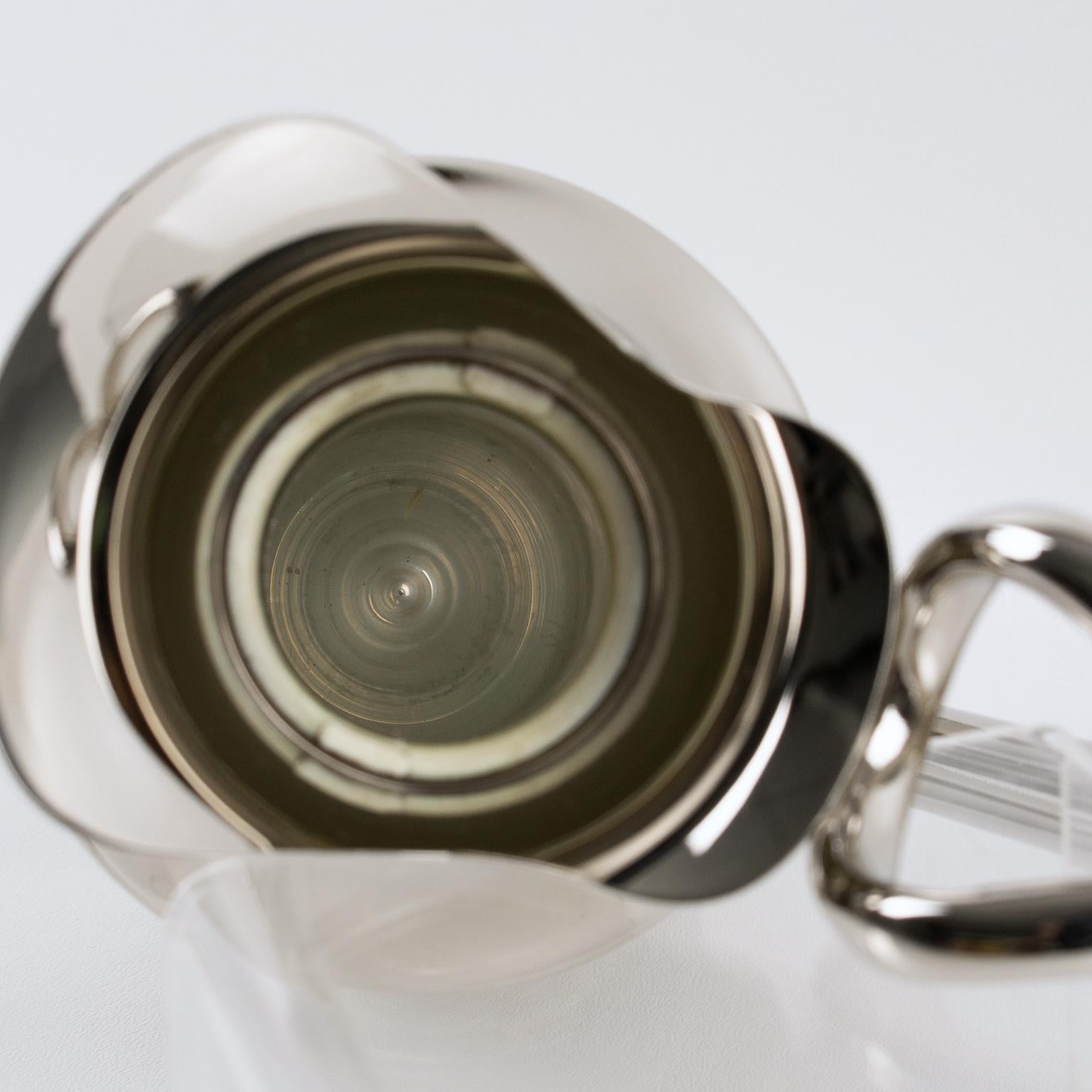 Gucci Italy Silvered and Gilt Thermos Insulated Decanter, circa 1980 7