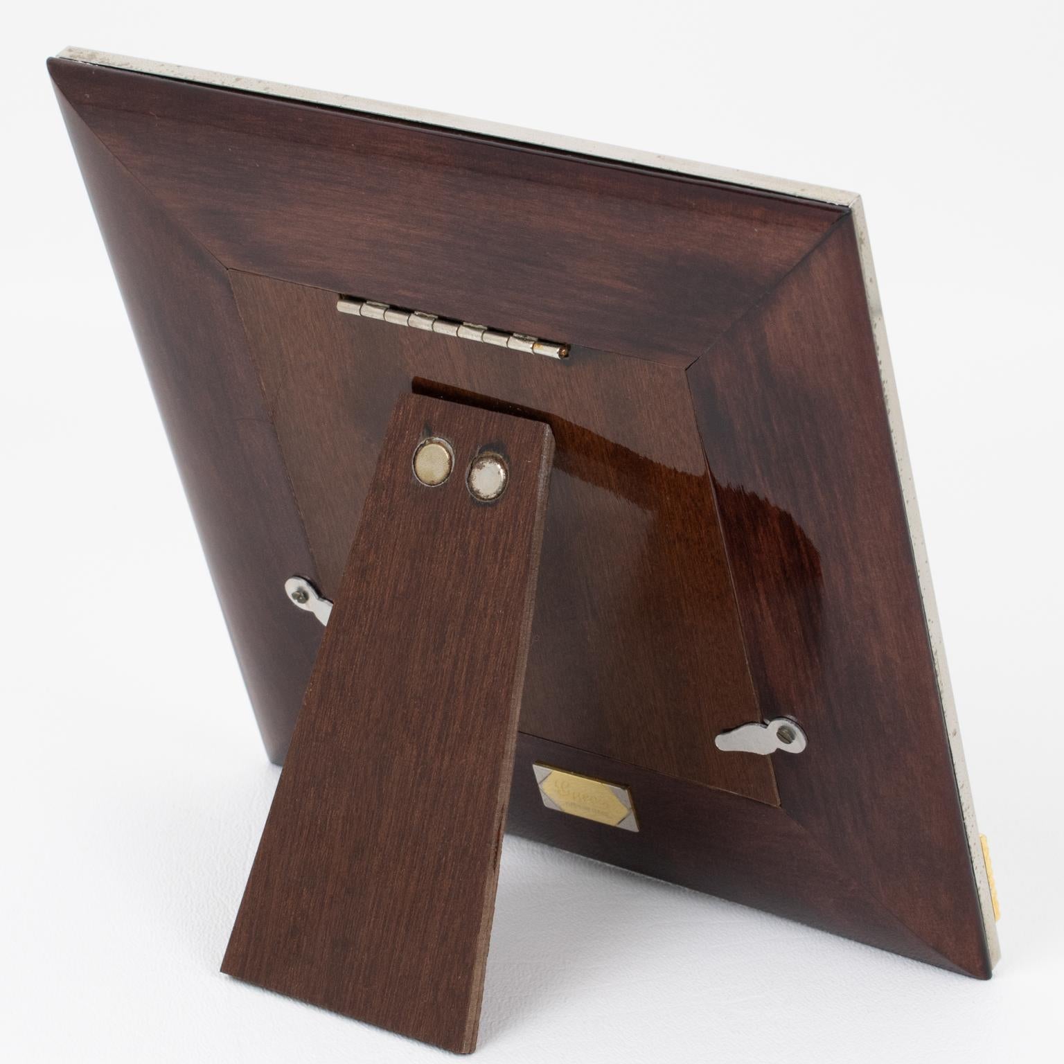 Gucci Silvered and Gilded Square Picture Frame, circa 1980 In Good Condition In Atlanta, GA