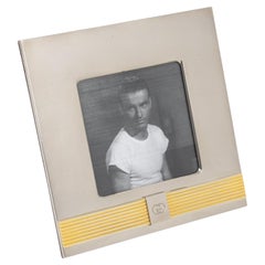 Gucci Silvered and Gilded Square Picture Frame, circa 1980