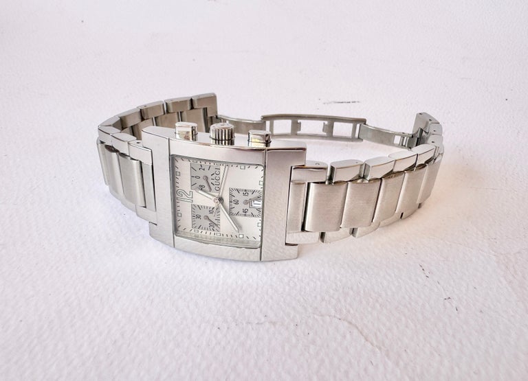 Gucci Chronograph 7700 Stainless-steel Watch at 1stDibs