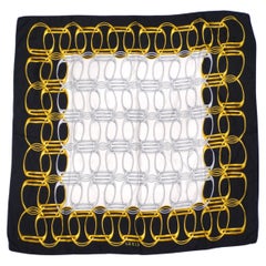 Gucci Circa 1990s Silk Chain Link Motif Scarf
