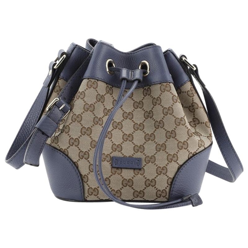 Gucci GG Canvas Small Bree Tote in Mineral Blue