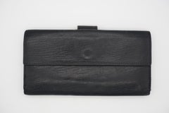 GUCCI Classic Long Leather Black Continental Wallet Purse Cash Card Hand Bag