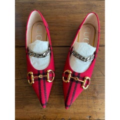 Gucci Cloth Ballet Flats in Red