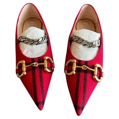 Gucci Cloth Ballet Flats in Red
