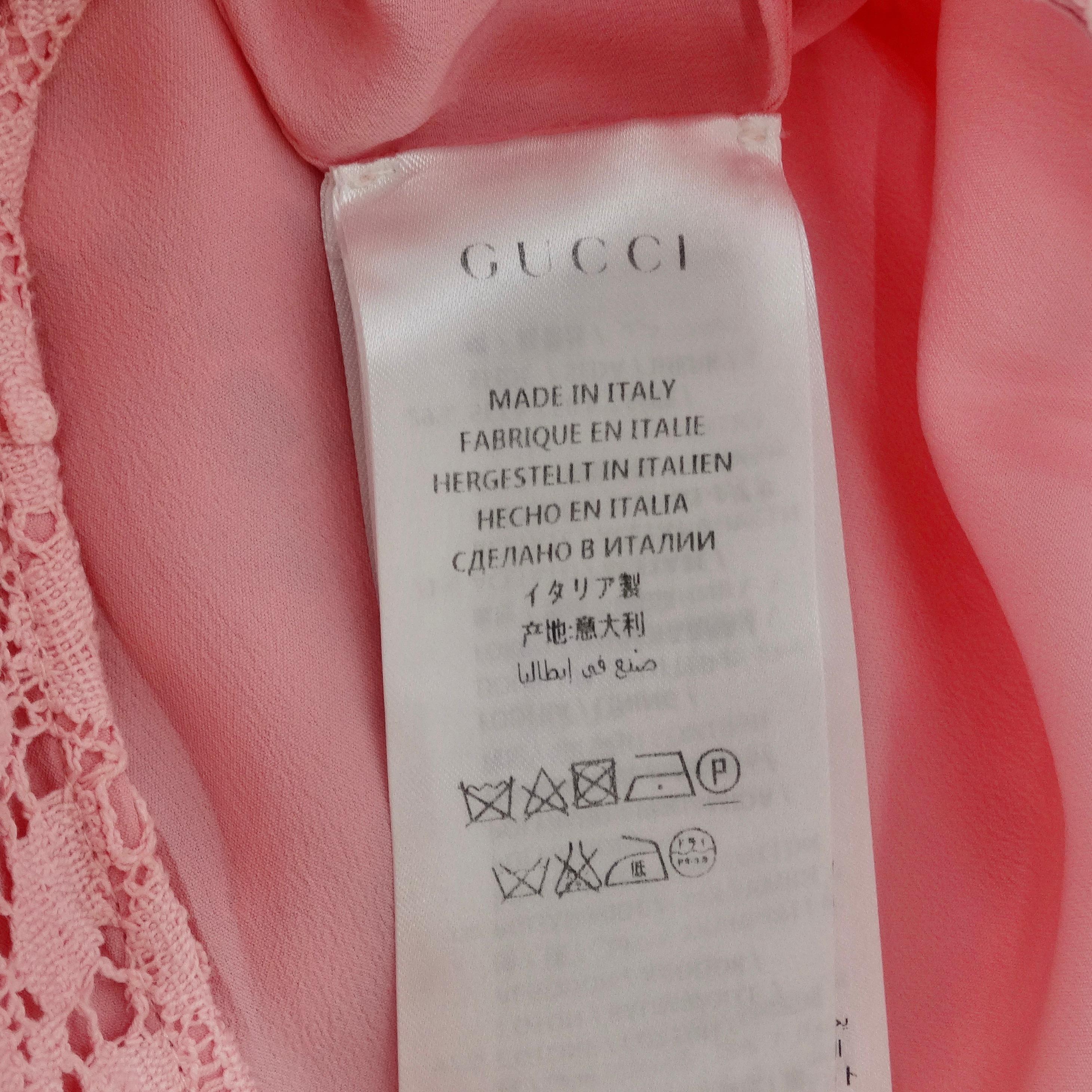 Gucci Cluny Lace Dress in Rose 6