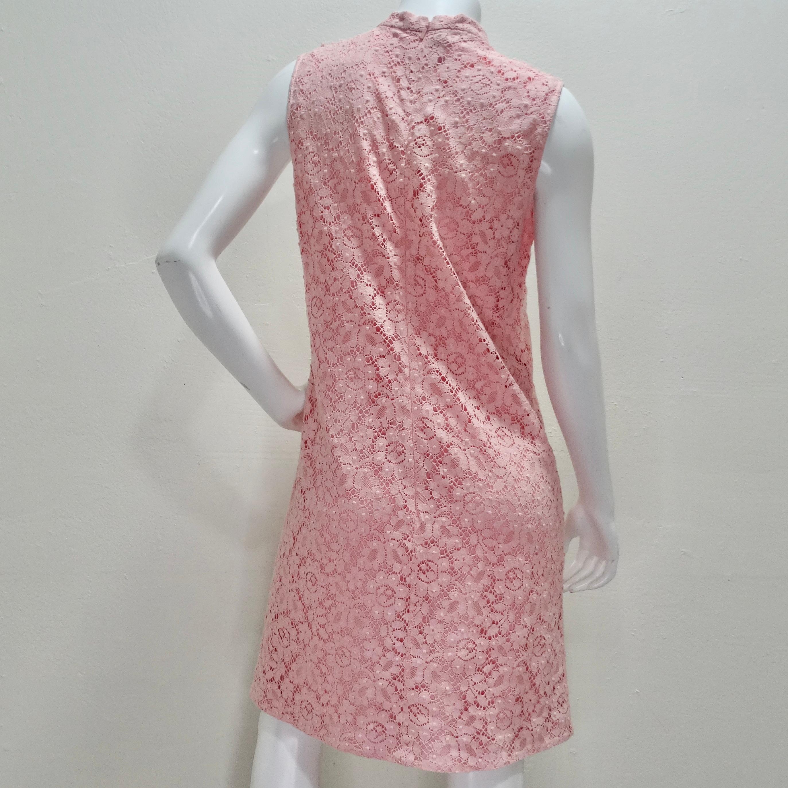 Gucci Cluny Lace Dress in Rose 2