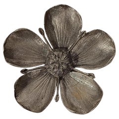GUCCI Cocktail Ashtray, Silver Plated Flower Shape with Removable Petals 70s