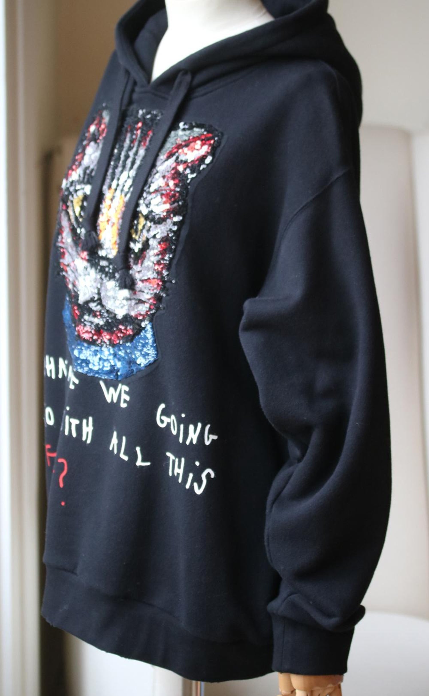 Gucci Coco Captain Sequin-Embellished Cotton Hooded Sweater at 1stDibs | gucci  coco capitan hoodie, gucci what are we going to do with all this future  hoodie, gucci sequin cat hoodie