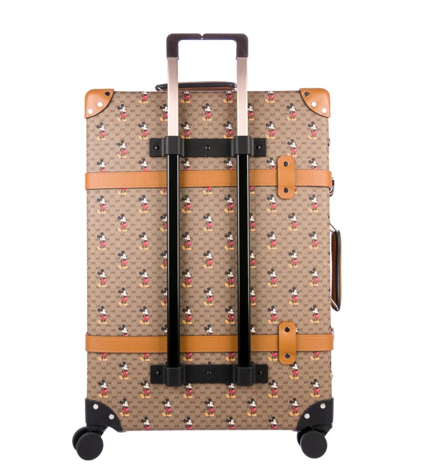 Gucci Cognac Mickey Mouse Men's Women's Carryon Travel Roller Bag Suitcase  For Sale at 1stDibs