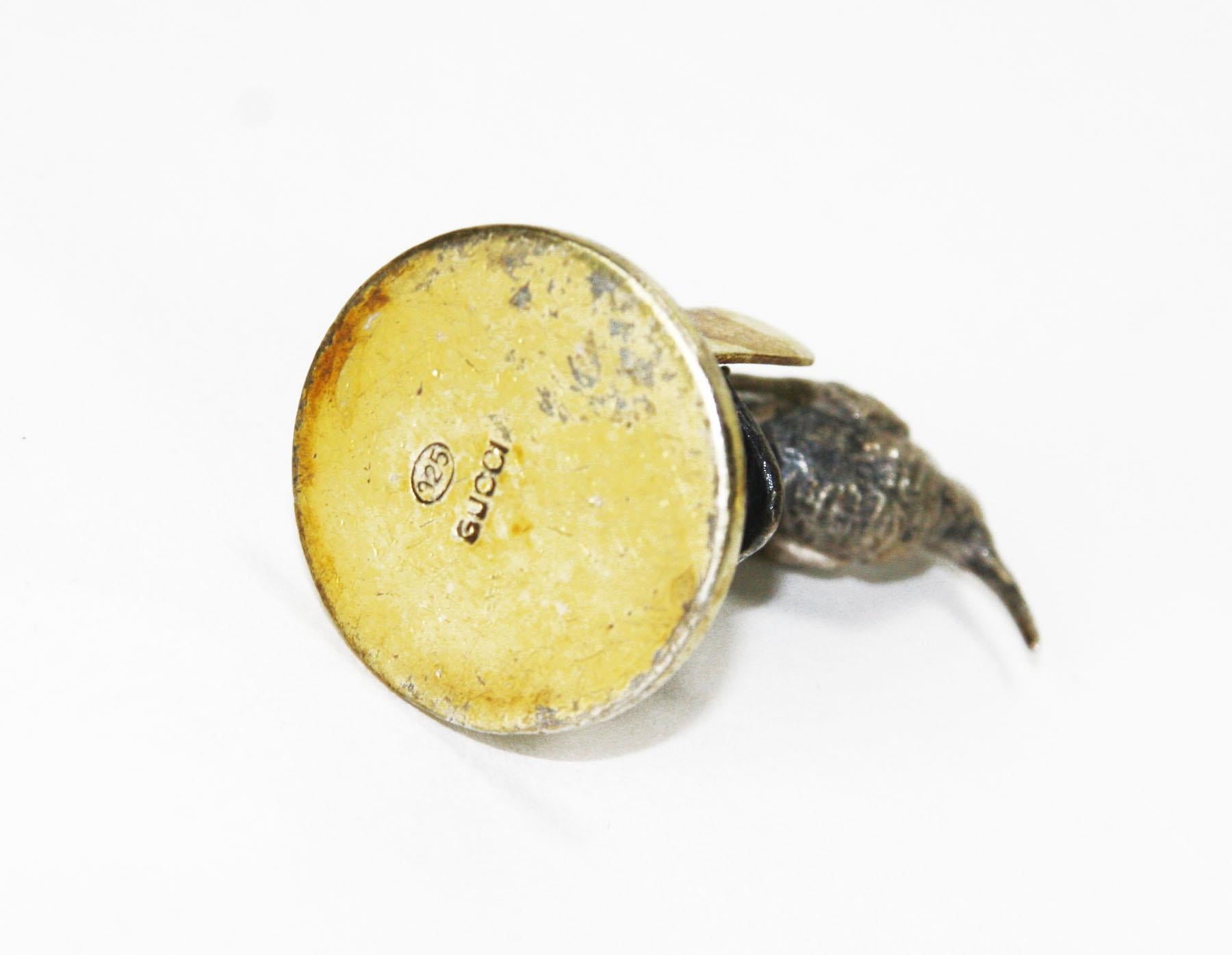 Collezione GUCCI anni '60 di 6 Figurine di animali in argento 925 e vermeil Portacarte in vendita 1