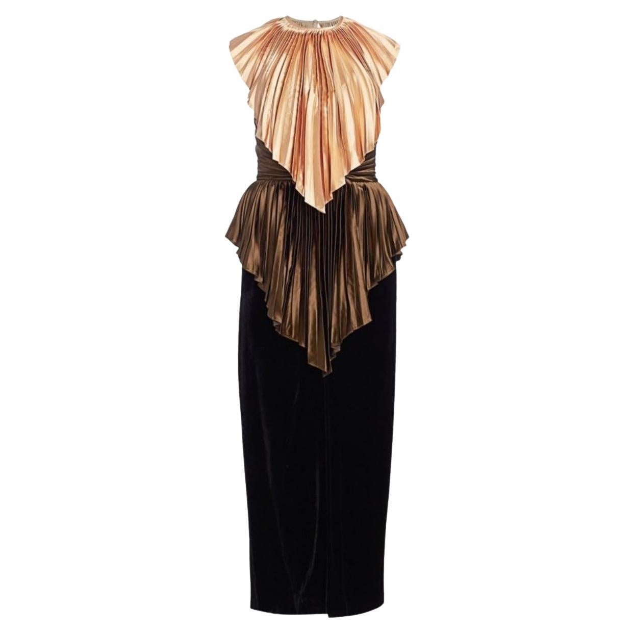 Gucci Colorblock Plisse Cape Dress IT38 - US 2 For Sale