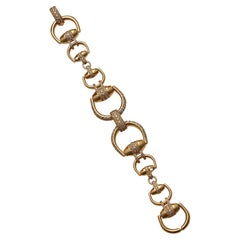 Gucci Horsebit-Armband mit farbigen Diamanten