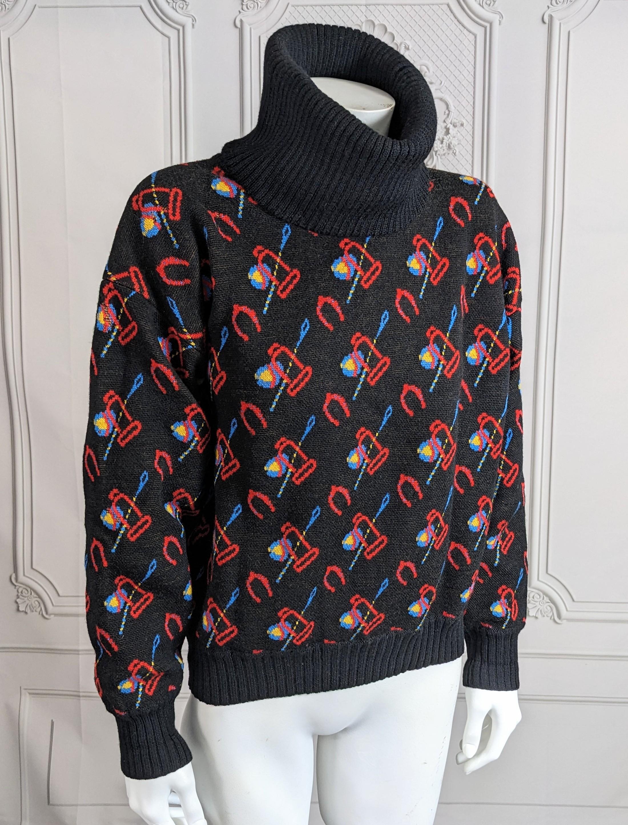 Gucci Colorful Riding Motif Sweater For Sale 2